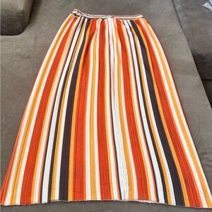 Zara Multicolor Striped A-Line Skirt